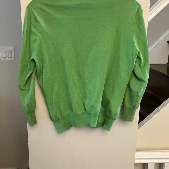 Lime Green Cardigan Sweater - Picture 5 of 5